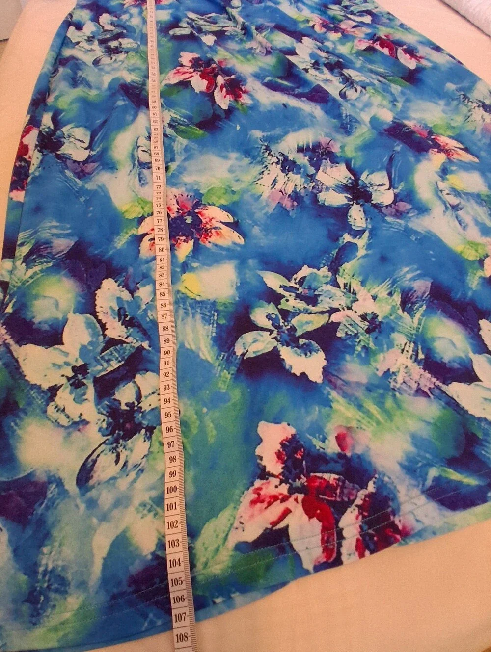 Blue Floral Short-Sleeve Casual Girls Dress